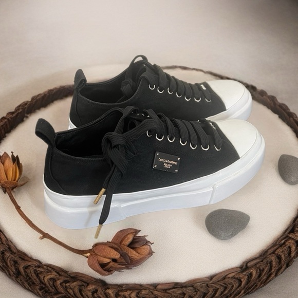 Upcycled Dolce Gabbana Portofino Sneakers w/ Swarovski Crystal